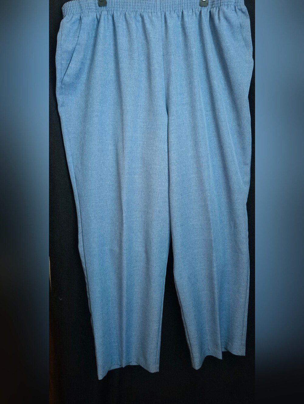 Briggs New York Size 22W Like New Light Blue Elastic Waist Trousers